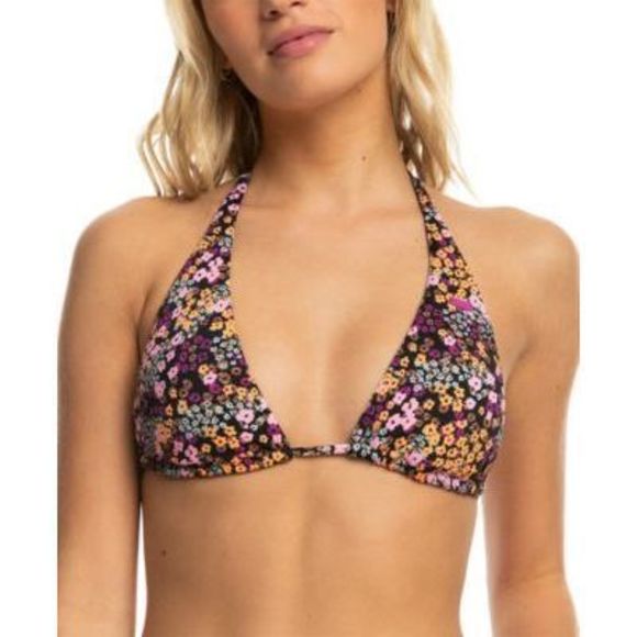 Roxy Floral-Print Tiki Plunging Bikini Top Swimsuit XL - Picture 1 of 1